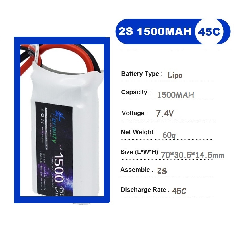 2 adet 7.4V Lipo 2S pil 1500ma - Drone Battery 4S incelemesi ve fiyatı