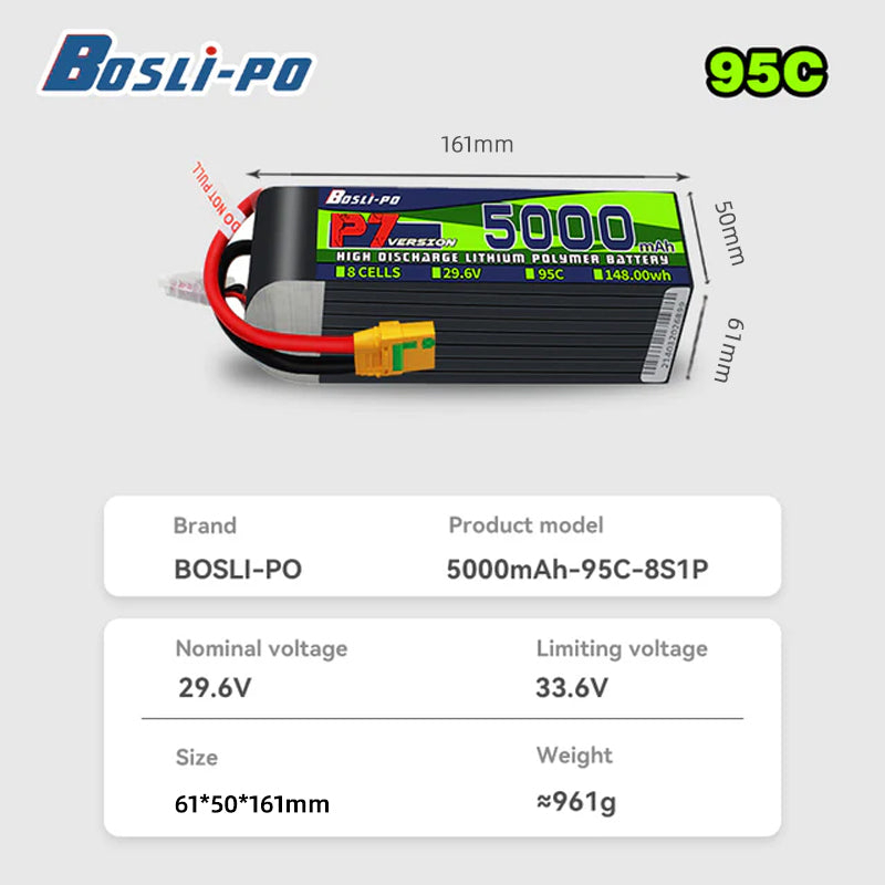 Boslipo P7 Versiyon 5000mAh 95 - Drone Battery 4S incelemesi ve fiyatı