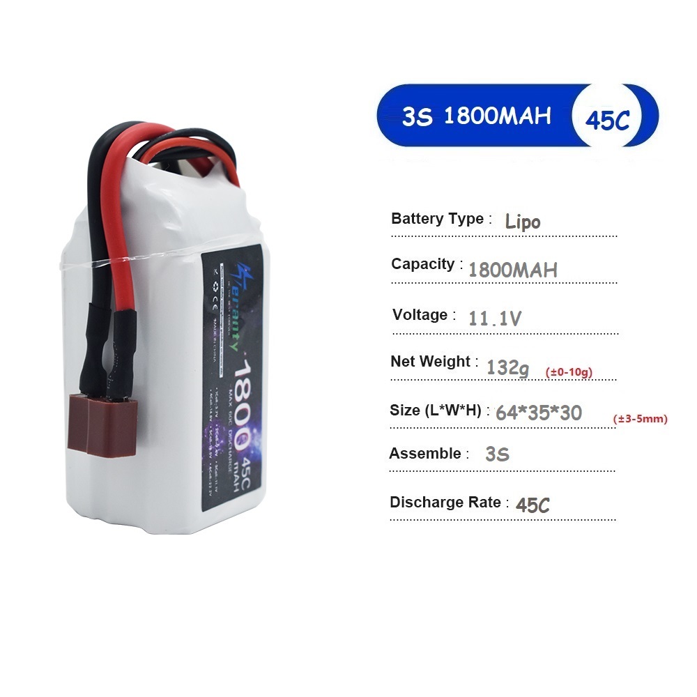 11.1V LiPo Pil 3S 1500mah 1800 - Drone Battery Connector incelemesi ve fiyatı