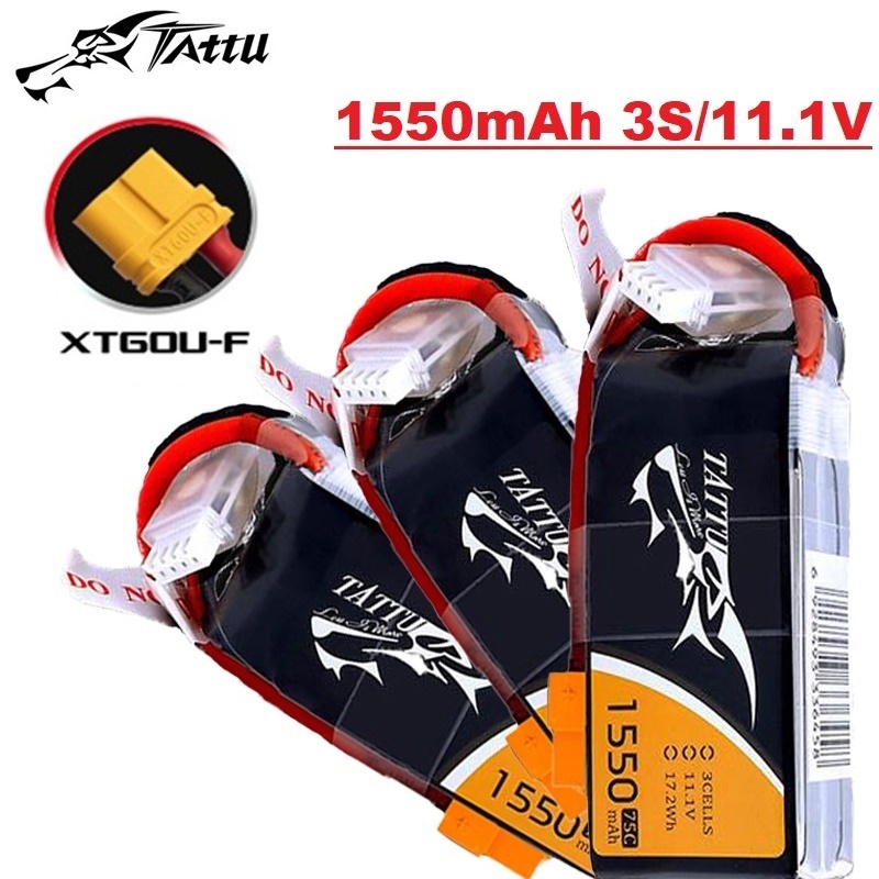 TATTU 3S 11.1V 1550mAh RC LiPo - Drone Battery Connector incelemesi ve fiyatı